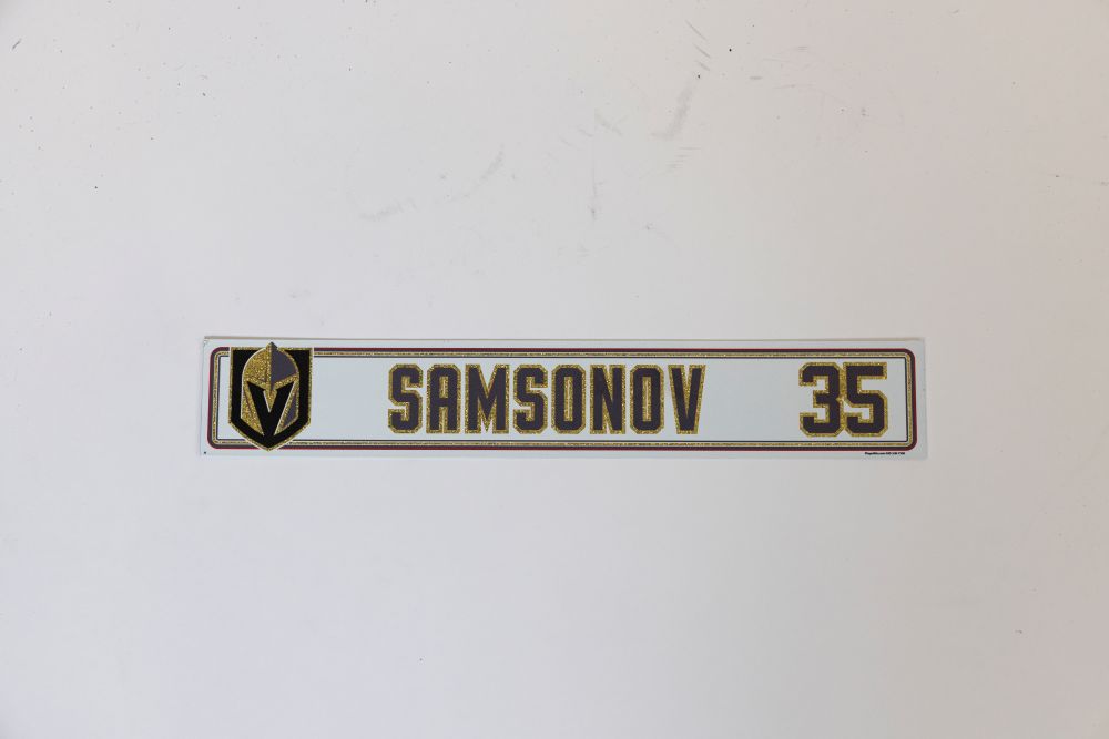 #35 Ilya Samsonov 2024-2025 Locker Nameplate-19760