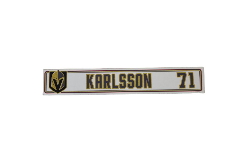 #71 William Karlsson, Locker Nameplate-19775
