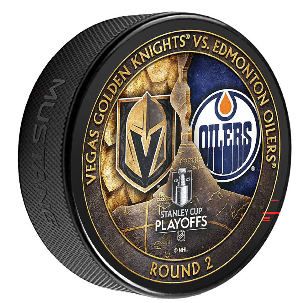 EDM vs. VGK 2025 Stanley Cup Playoffs Round 2 Match-up Puck