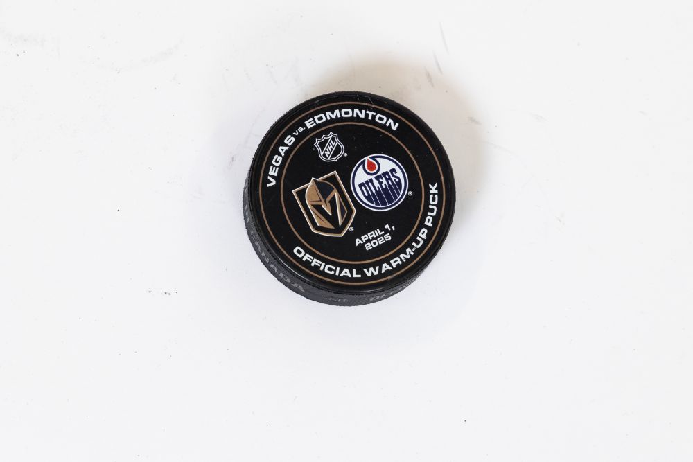 VGK vs EDM Warm-Up Puck-4/1/2025