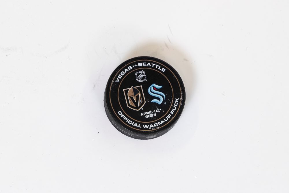 VGK vs SEA Warm-Up Puck-4/10/2025