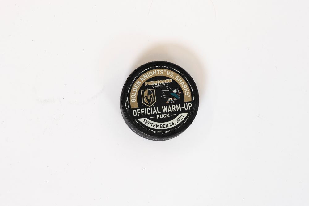 VGK vs SJS Warm-Up Puck-9/26/2021