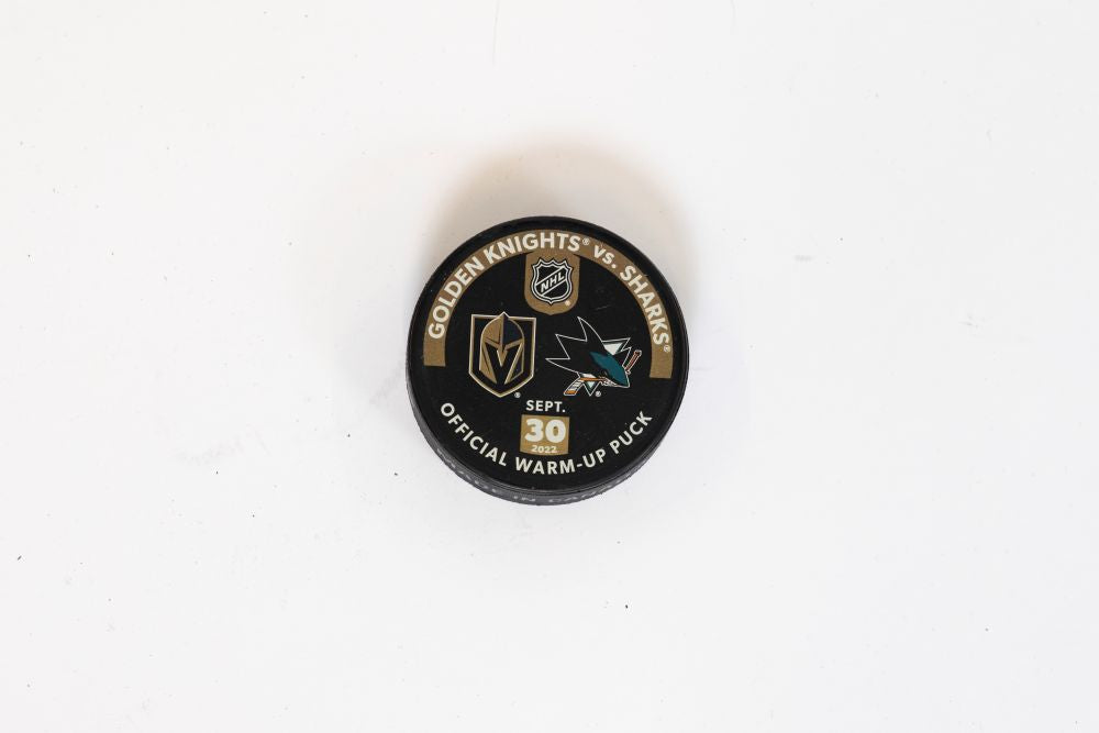 VGK vs SJS Warm-Up Puck-9/30/2022