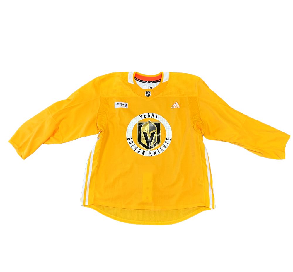 Vegas Golden Knights Yellow Practice Jersey (City National Arena Patch)