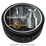 Vegas Golden Knights Brayden McNabb Autographed Stanley Cup Champions Hockey Puck