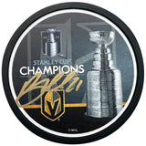 Vegas Golden Knights Brett Howden Autographed Stanley Cup Champions Hockey Puck