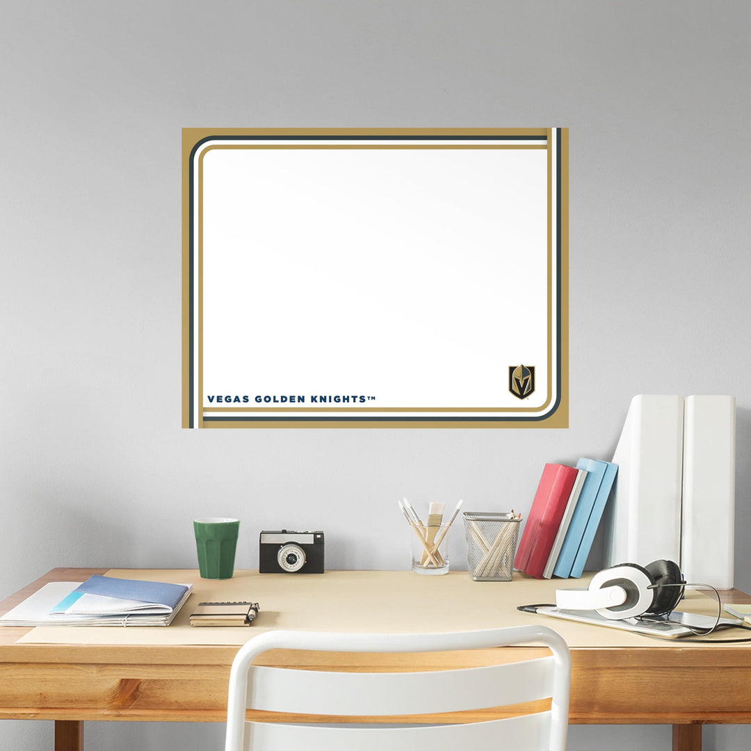 Vegas Golden Knights - Dry Erase Whiteboard - Official NHL - Reusable Vinyl Wall Decal