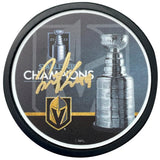 Vegas Golden Knights Ivan Barbashev Autographed Stanley Cup Champions Hockey Puck