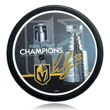 Vegas Golden Knights Keegan Kolesar Autographed Stanley Cup Champions Hockey Puck
