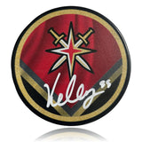 Vegas Golden Knights Keegan Kolesar Autographed Retro Puck