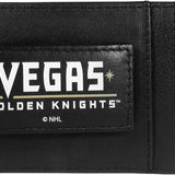 Vegas Golden Knights Black Leather Wallet with Money Clip
