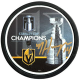Vegas Golden Knights Nicolas Hague Autographed Stanley Cup Champions Signed Puck