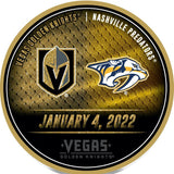 NSH vs. VGK Match-Up Souvenir Puck 1/4/2022 - Puck