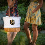 Vegas Golden Knights - Coronado Canvas and Willow Basket Tote