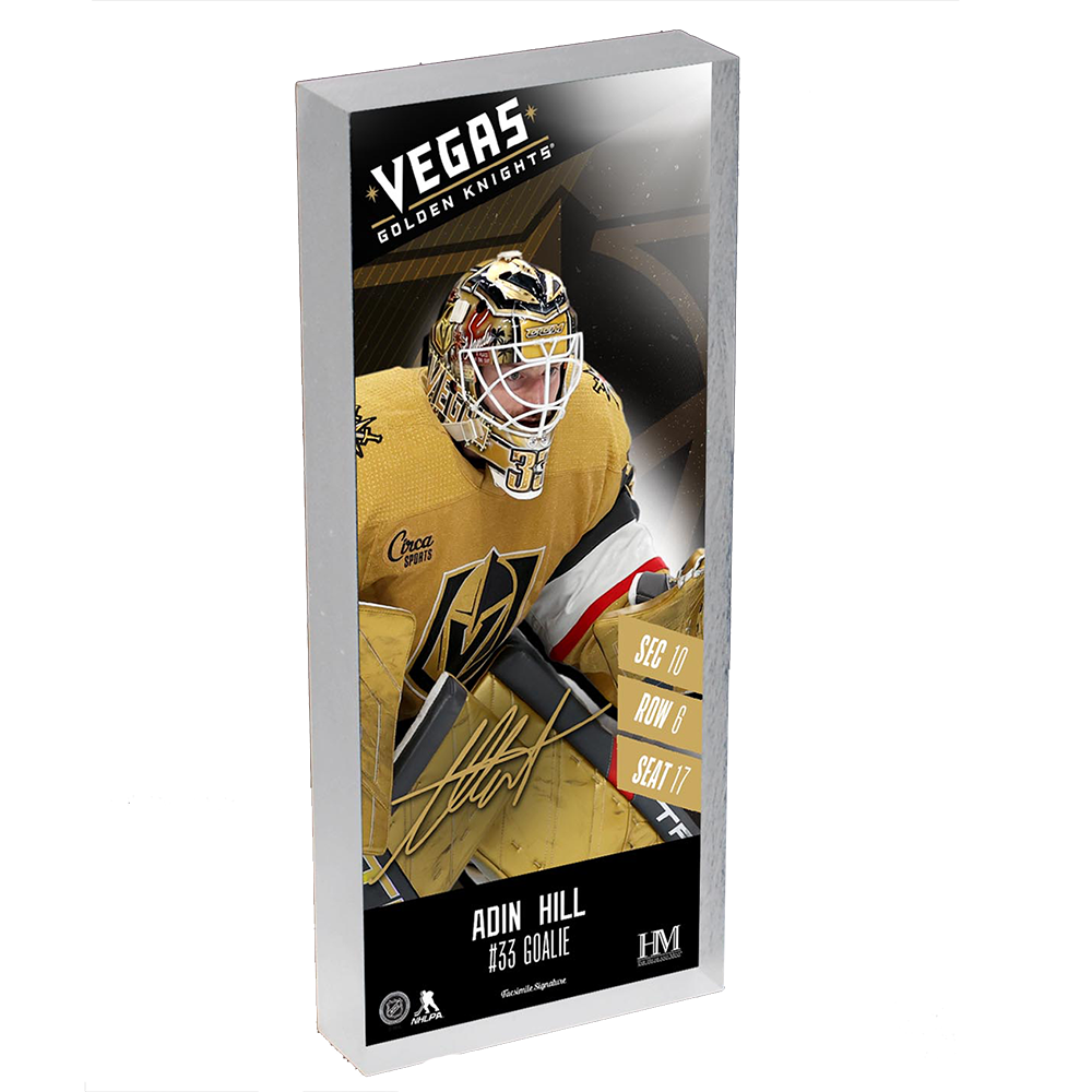 Vegas Golden Knight Adin Hill Ticket Block – Vegas Team Store Vegas Golden Knight Adin Hill Ticket Block – Vegas Team Store