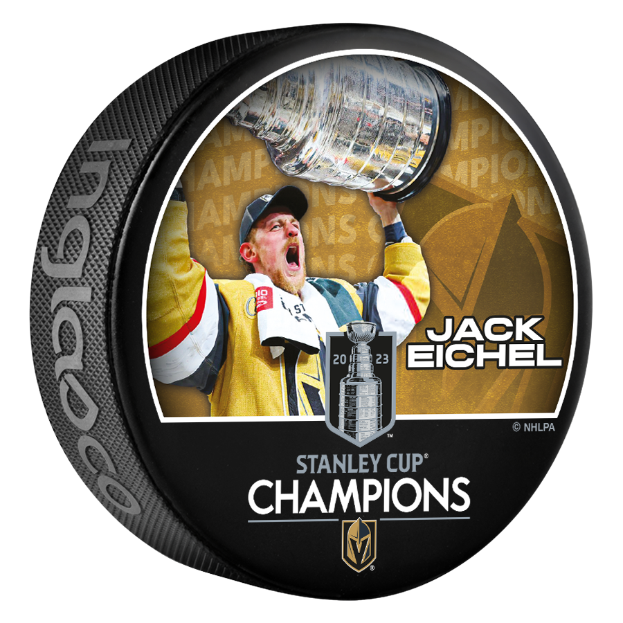 Vegas Golden Knights 2023 Stanley Cup Champions Jack Eichel Puck Vegas Golden Knights 2023 Stanley Cup Champions Jack Eichel Puck