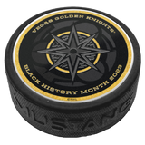 Vegas Golden Knights Mustang 2023 Black History Month Puck