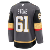 Gray Mark Stone Jersey with gold, red, and black accents, official VGK merchandise