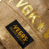 Gold-colored corduroy fabric with VEGEE label for Vegas Golden Knights Gold Label Knit Cap