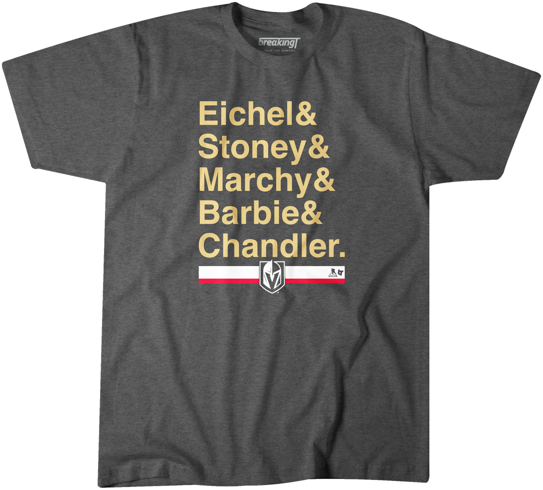 Vegas Golden Knights Breaking T Player Nickname Tee
