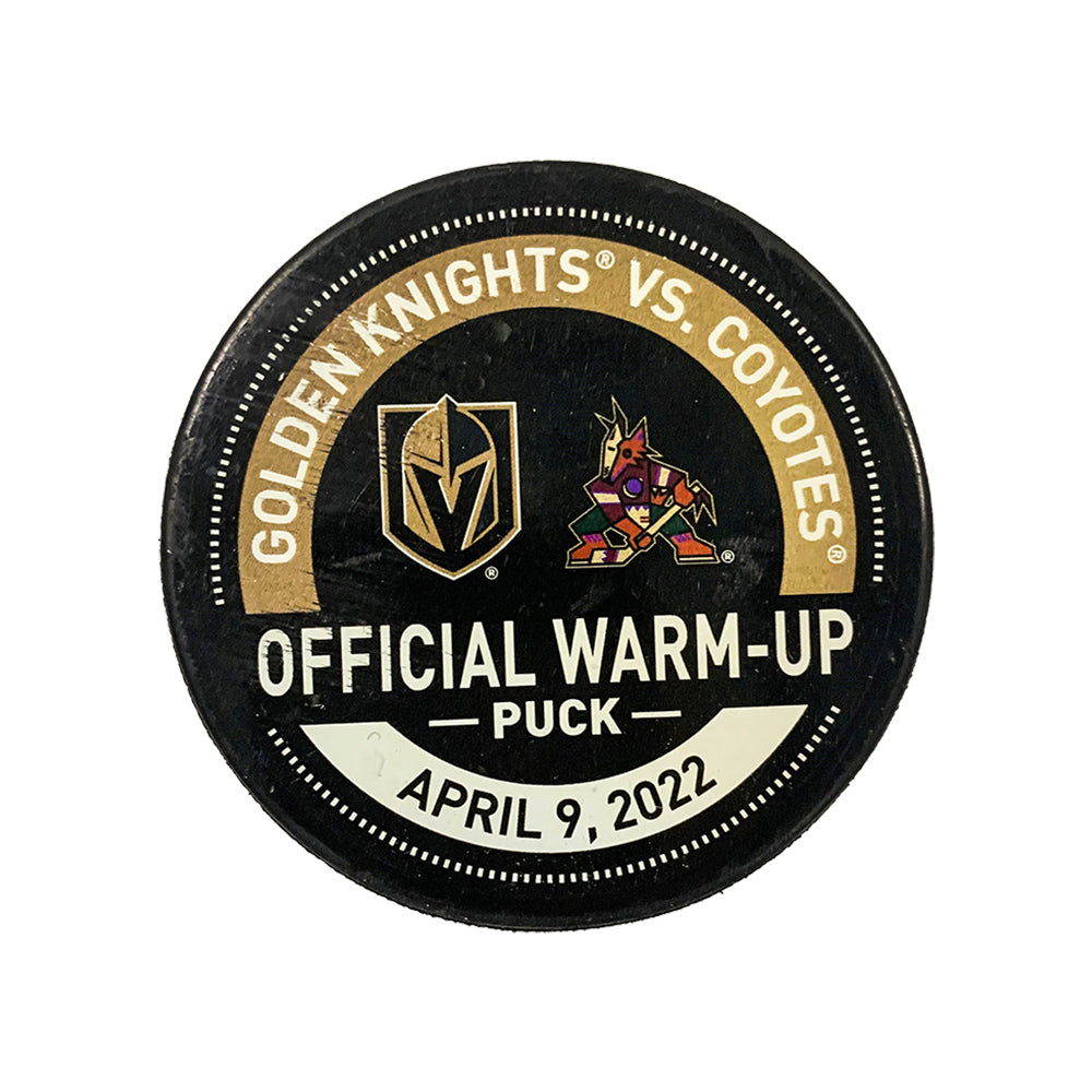 4/9/22 Arizona Coyotes vs. Vegas Golden Knights Warm-up Puck