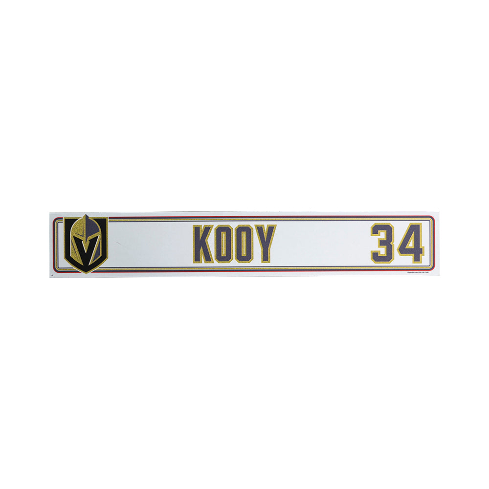 #34 Jordan Kooy Locker Nameplate - 911139