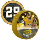 Vezina Gold Fleury Autograph Puck