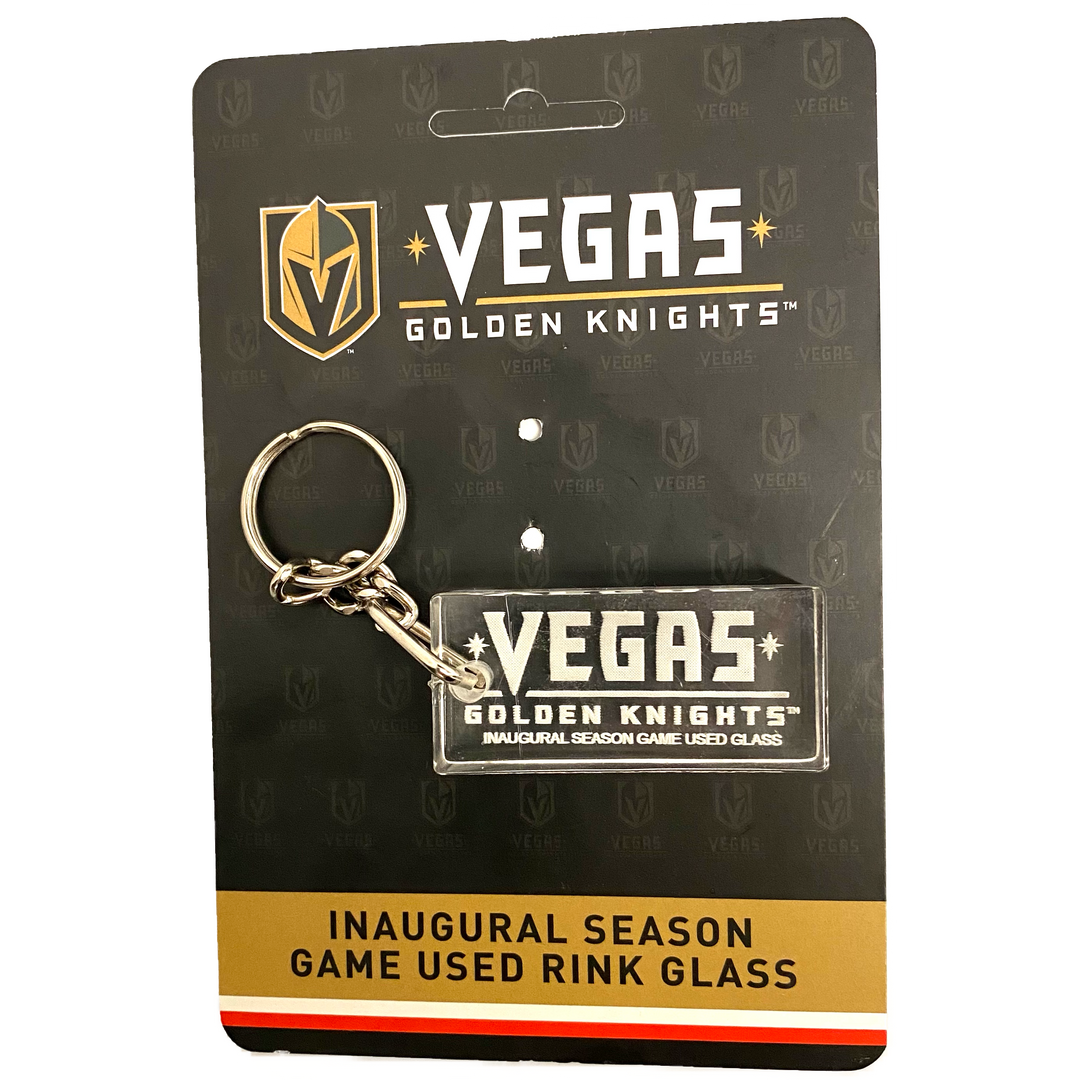 Vegas Golden Knights Rink Glass Keychain - Vegas Team Store