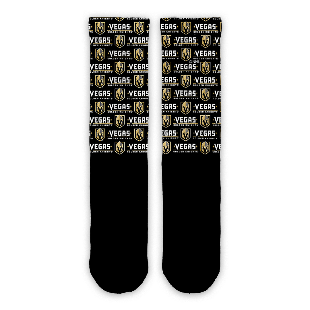 Vegas Golden Knights Wordmark Pattern Lifestyle Socks