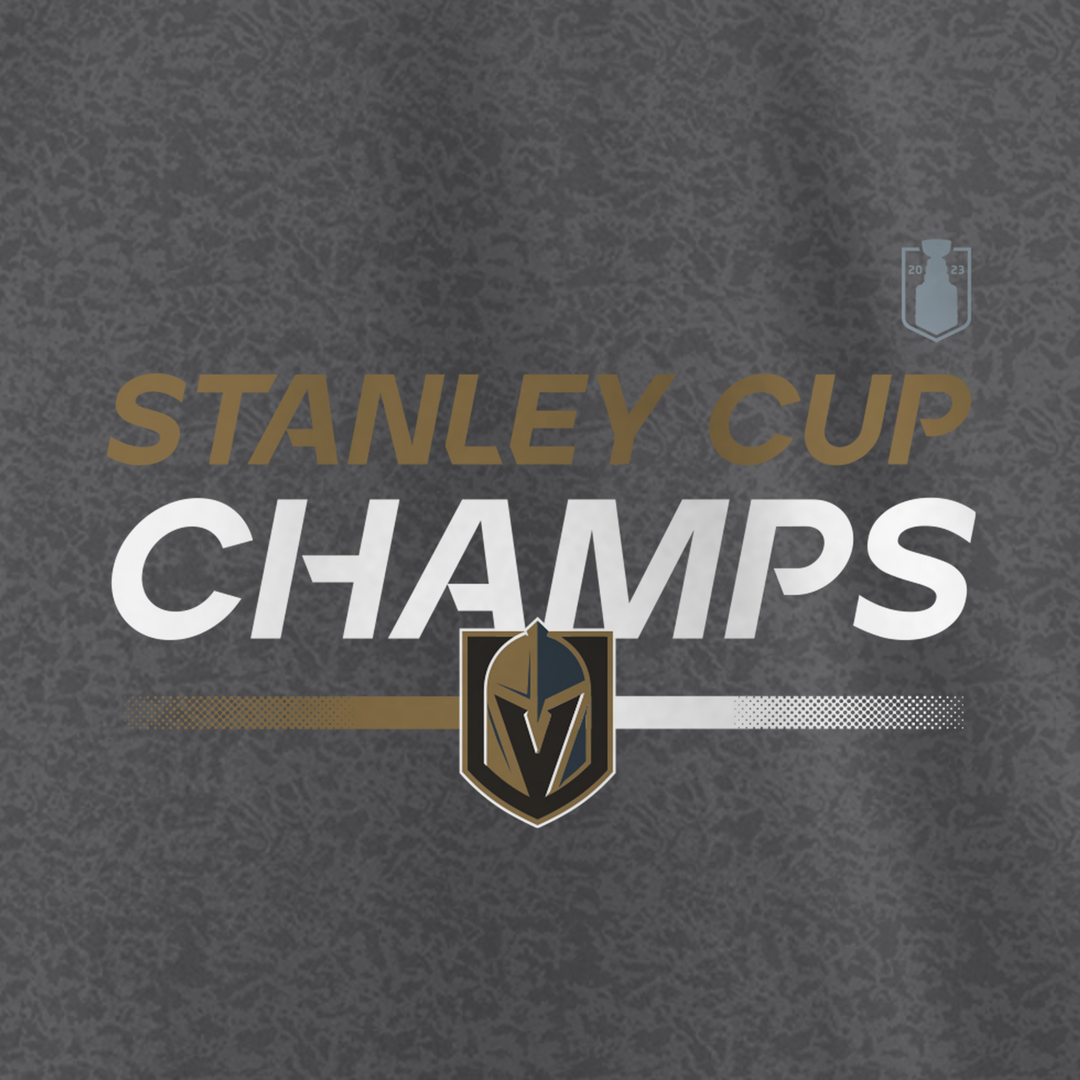 Vegas Golden Knights Stanley Cup Champs Authentic Pro Gray Tee