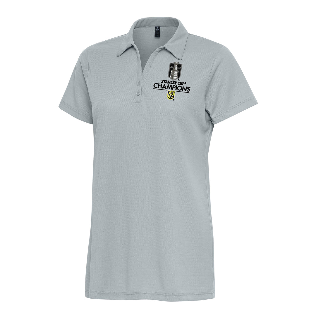 Vegas Golden Knights Women's Stanley Cup Champions Avalon Light Gray Polo