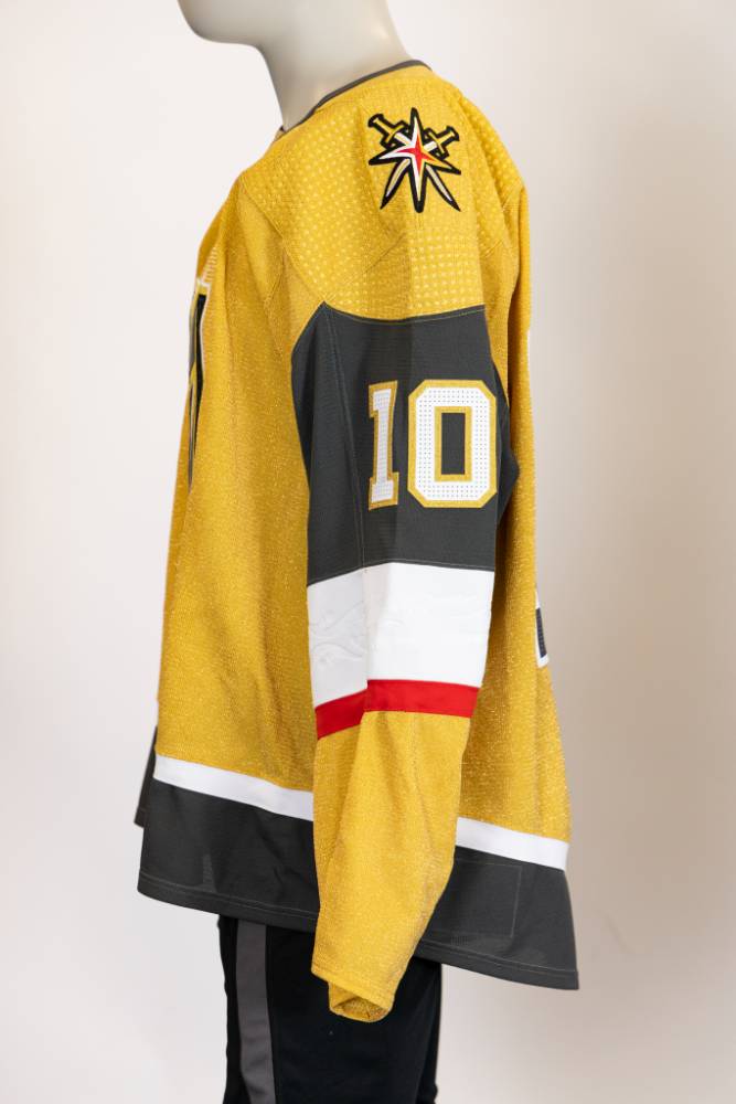 Game-Worn:#10 Nicolas Roy Gold Jersey 2023/24 Playoffs-16831