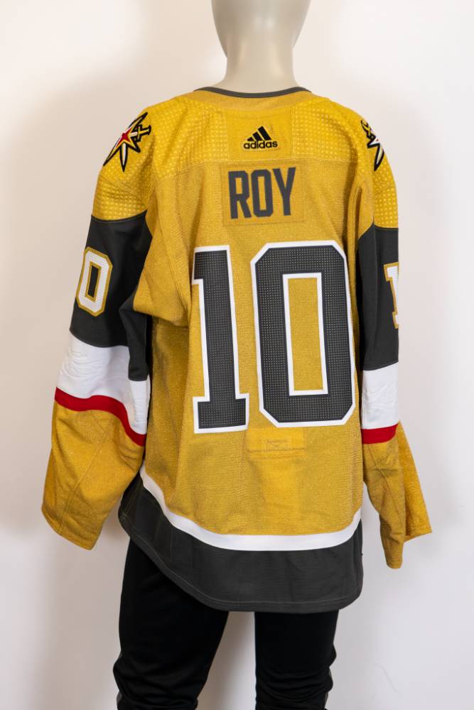 Game-Worn:#10 Nicolas Roy Gold Jersey 2023/24 Playoffs-16831