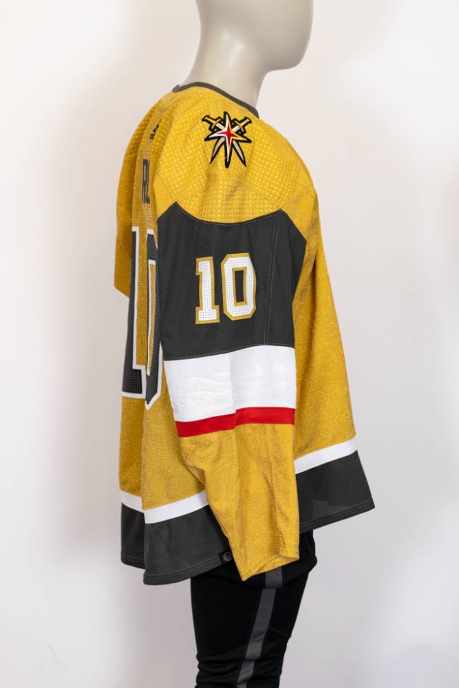 Game-Worn:#10 Nicolas Roy Gold Jersey 2023/24 Playoffs-16831