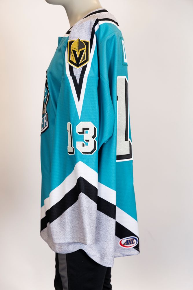 Game-Worn:#13 Jakub Demek Signed Thunder Knight Jersey-328