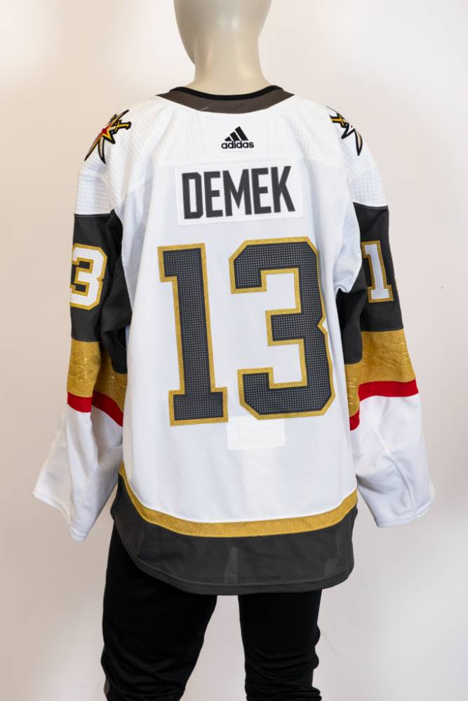 Game-Issued:#13 Jakub Demek White Jersey 2023/24 Set 1-16948
