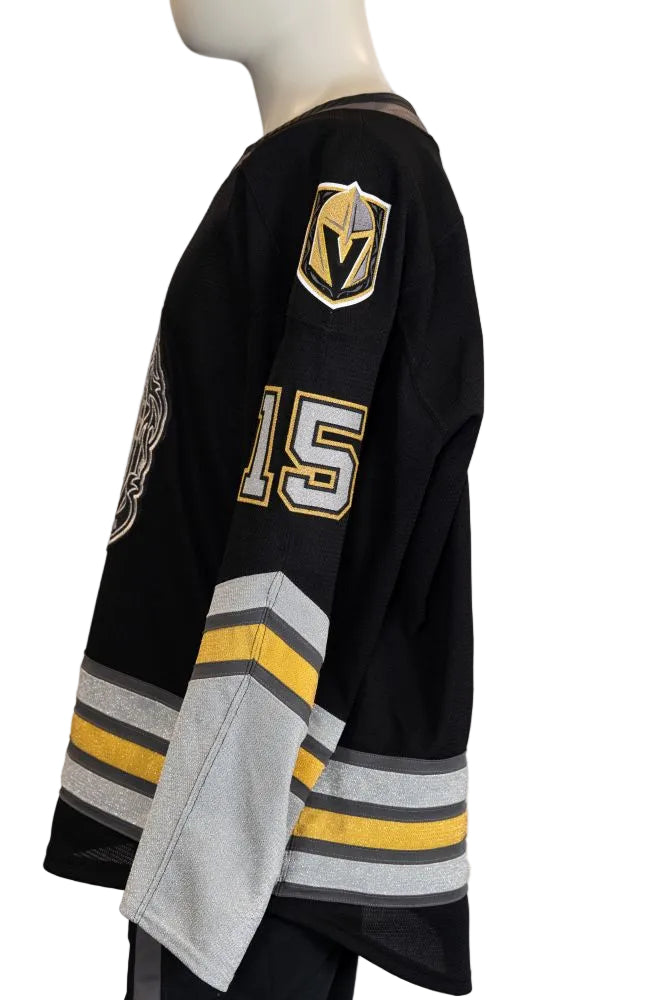 Hakoda スキー 99モデル 黒金デザイン Game-Worn:#15 Christoffer Sedoff House Henderson Jersey-459