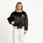 Vegas Golden Knights Satin Oversized Bomber Jacket - Vegas Team Store