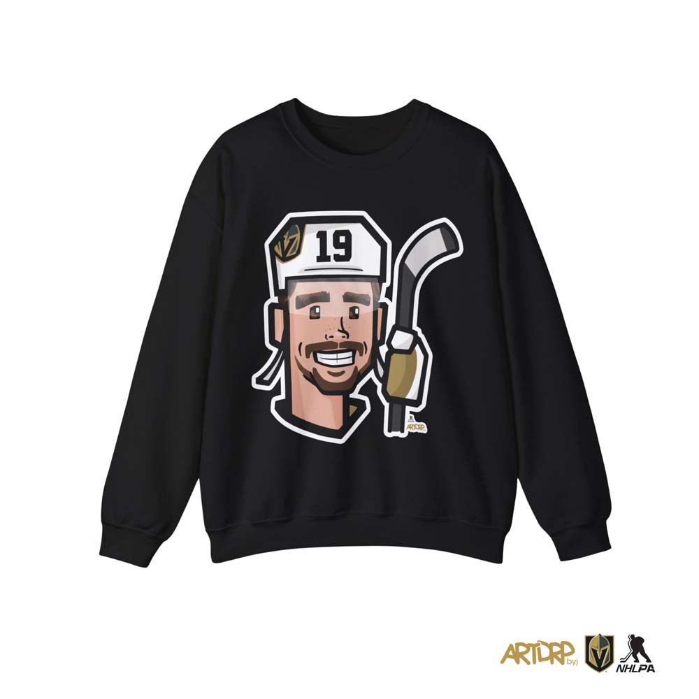 Vegas Golden Knights #19 Reilly Smith Caricature Crewneck - Vegas Team Store