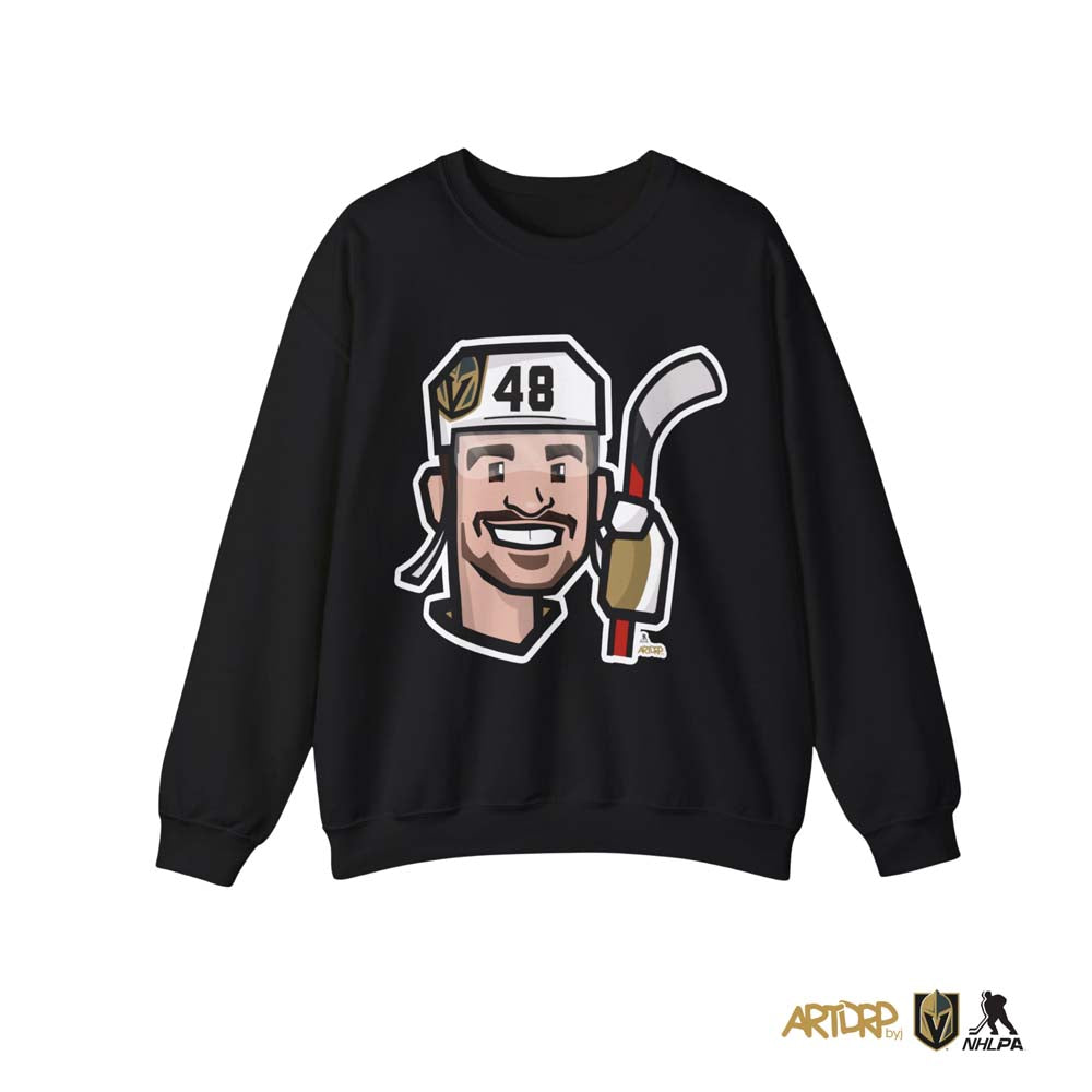 Vegas Golden Knights #48 Tomas Hertl Caricature Crewneck - Vegas Team Store