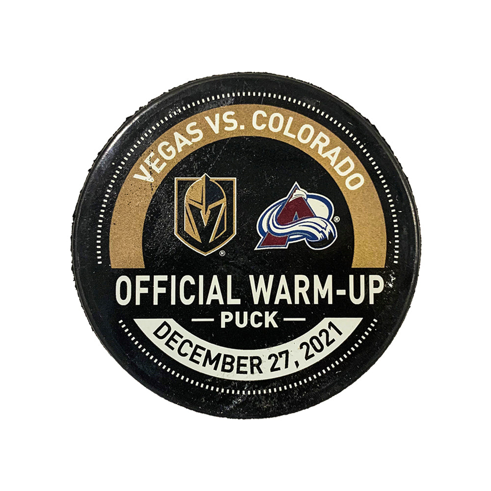 2/16/22 COL vs. VGK Warm-up Puck *Rescheduled Game