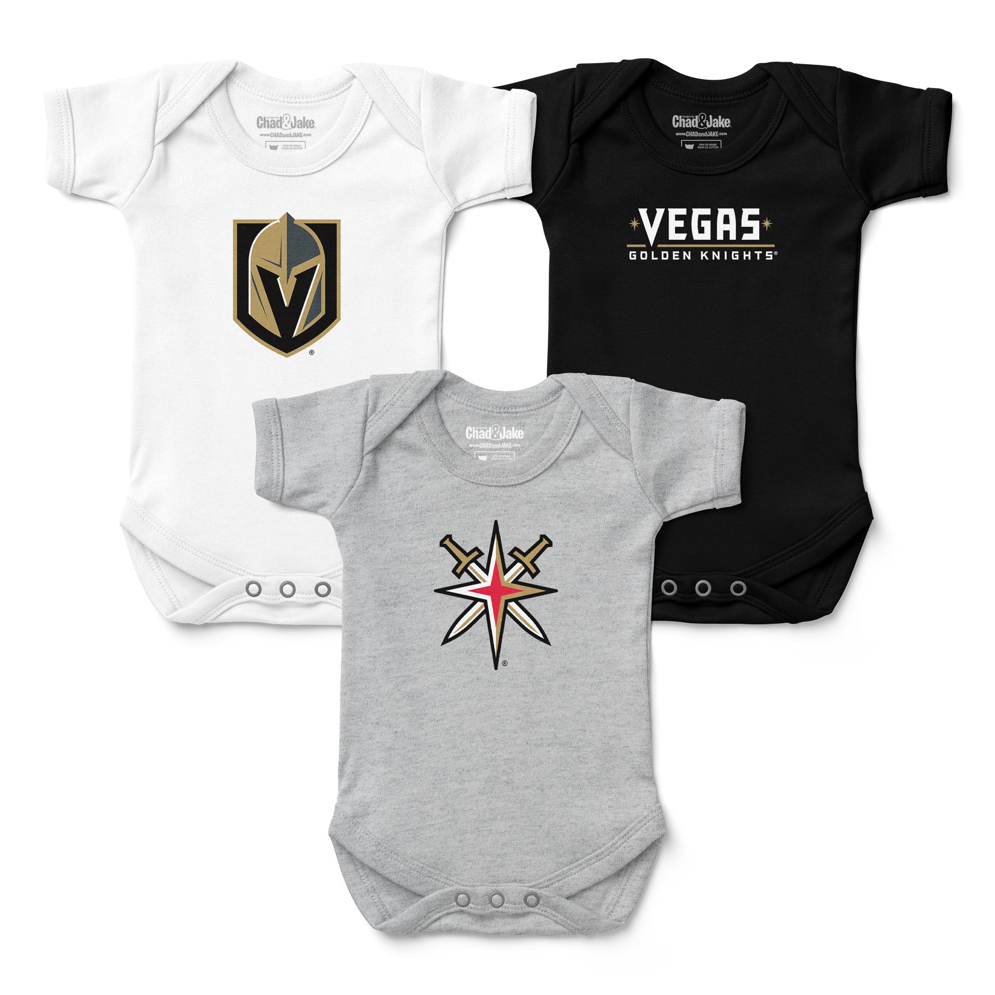 Vegas Golden Knights 3-Pack Bodysuits