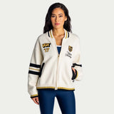 Vegas Golden Knights Boxy Jacquard Full-Zip Sweater
