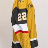 Game-Issued:#22 Cole Schwindt Gold Jersey 2024/25 Set 4-19475