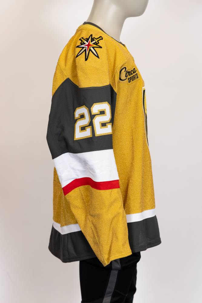 Game-Issued:#22 Cole Schwindt Gold Jersey 2024/25 Set 4-19475