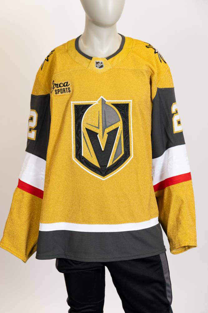 Game-Issued:#22 Cole Schwindt Gold Jersey 2024/25 Set 4-19475