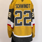 Game-Issued:#22 Cole Schwindt Gold Jersey 2024/25 Set 4-19475