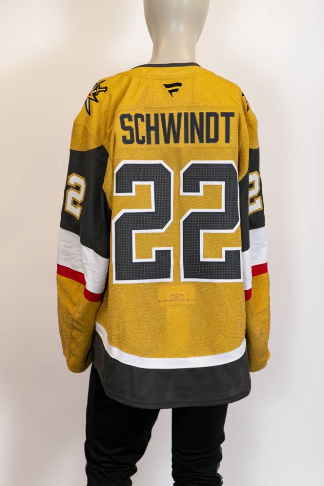 Game-Issued:#22 Cole Schwindt Gold Jersey 2024/25 Set 4-19475