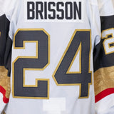 Game-Issued: #24 Brendan Brisson White Set 1 Jersey 2022/23 Season-16981