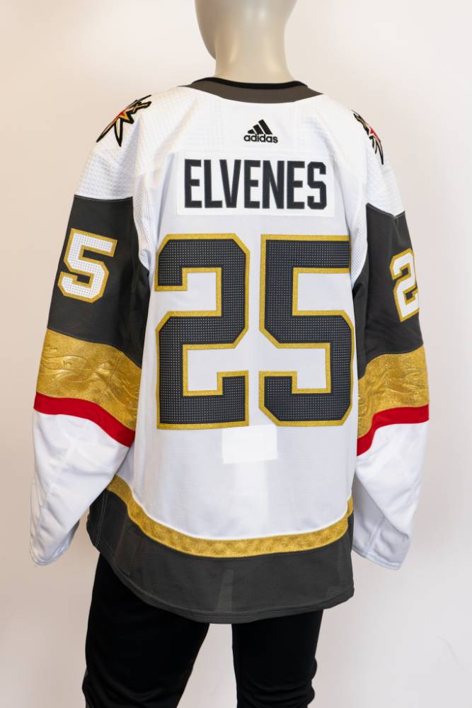 Game-Issued:#25 Lucas Elvenes White Jersey 2020/21 Set 1-11063